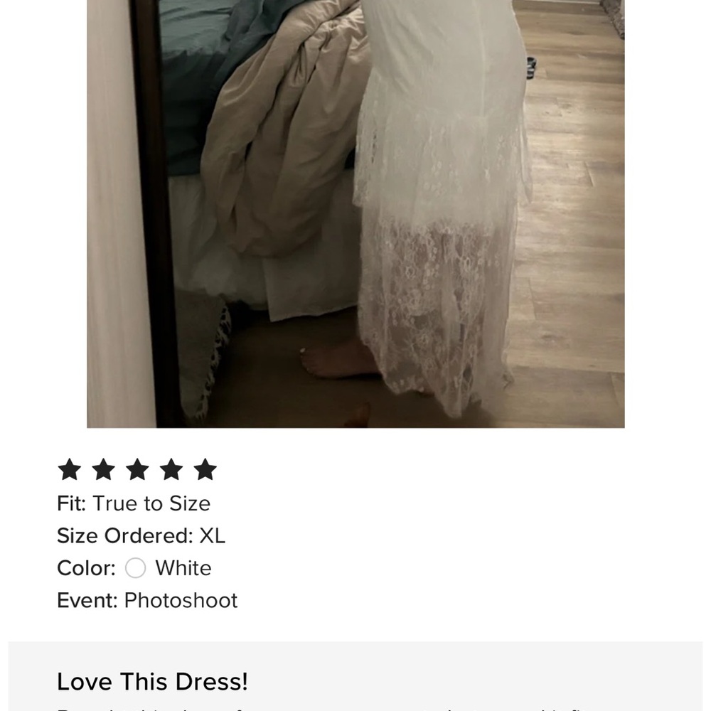 Lulu's White Lace Bustier Maxi Dress - Picture 4 of 4